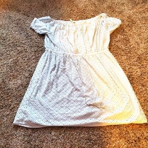 White strapless or can be worn with shoulder dress